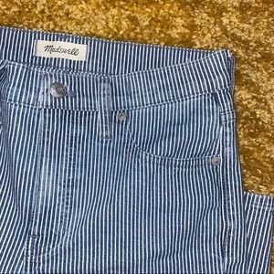 Madewell 9” mid-rise skinny jean in piper stripe